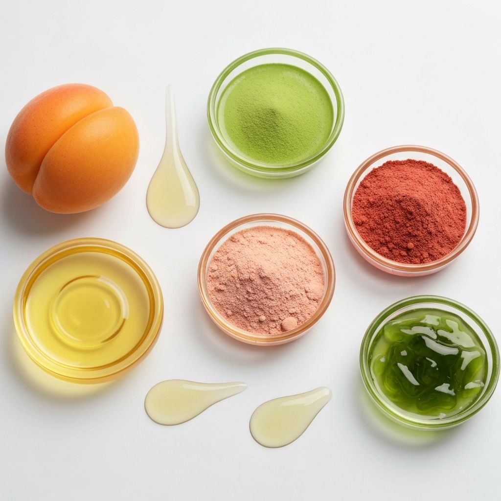 Natural skincare ingredients and botanicals